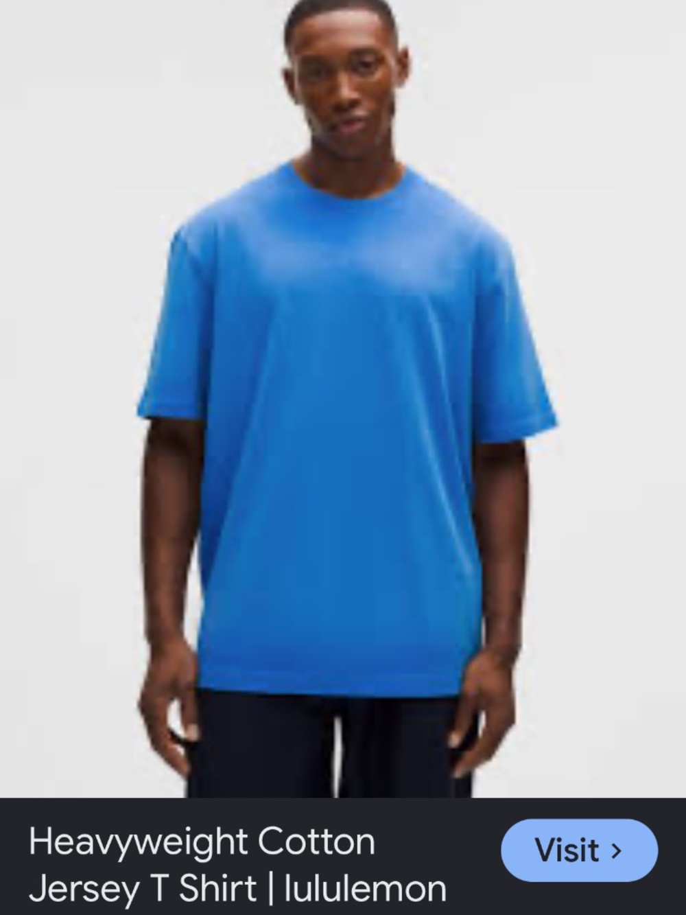 Lululemon Men's To Dye For Heavyweight Cotton Jersey T-Shirt in bright Blue Med